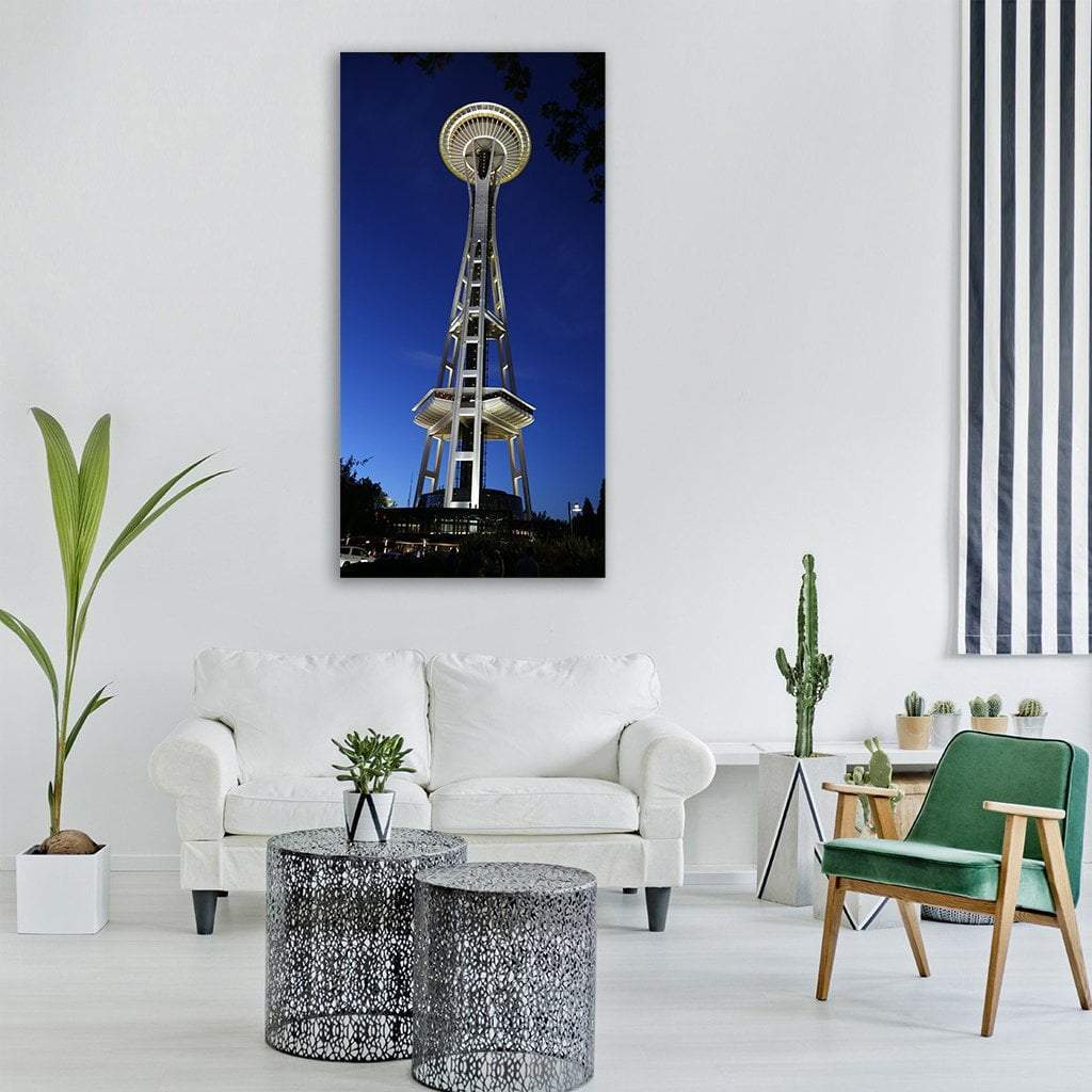 Space Needle In Seattle Washington Vertical Canvas Wall Art - Tiaracle