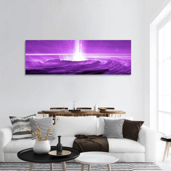 Space Object With Extreme Energy Cosmic Ray Panoramic Canvas Wall Art-1 Piece-36" x 12"-Tiaracle