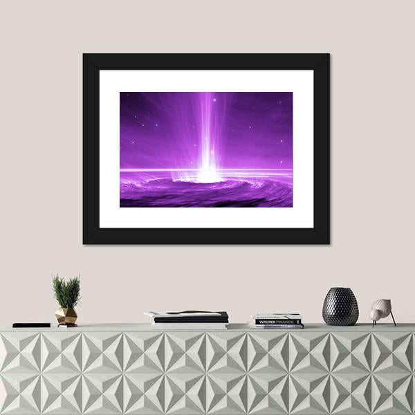 Space Object With Extreme Energy Cosmic Ray Panoramic Canvas Wall Art-1 Piece-36" x 12"-Tiaracle