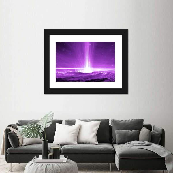 Space Object With Extreme Energy Cosmic Ray Panoramic Canvas Wall Art-1 Piece-36" x 12"-Tiaracle