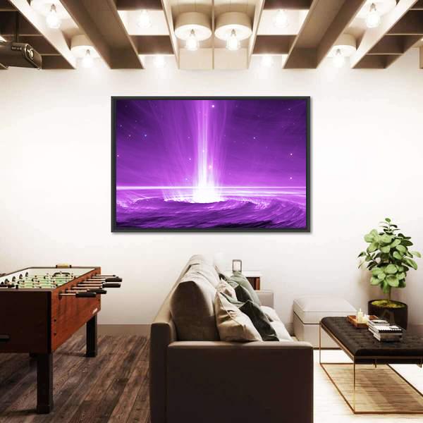 Space Object With Extreme Energy Cosmic Ray Panoramic Canvas Wall Art-1 Piece-36" x 12"-Tiaracle