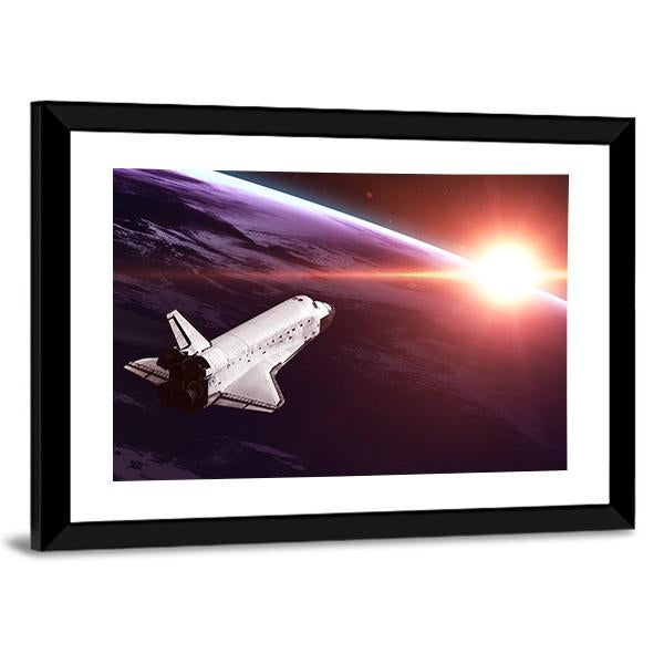 Space Shuttle Taking Off On A Mission Panoramic Canvas Wall Art-1 Piece-36" x 12"-Tiaracle