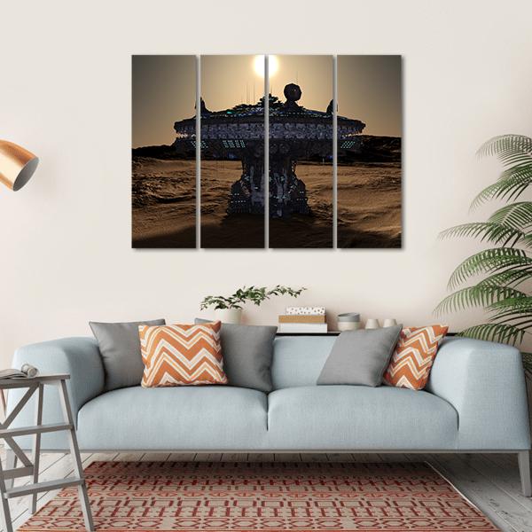 Space Station Canvas Wall Art-4 Horizontal-Gallery Wrap-34" x 24"-Tiaracle