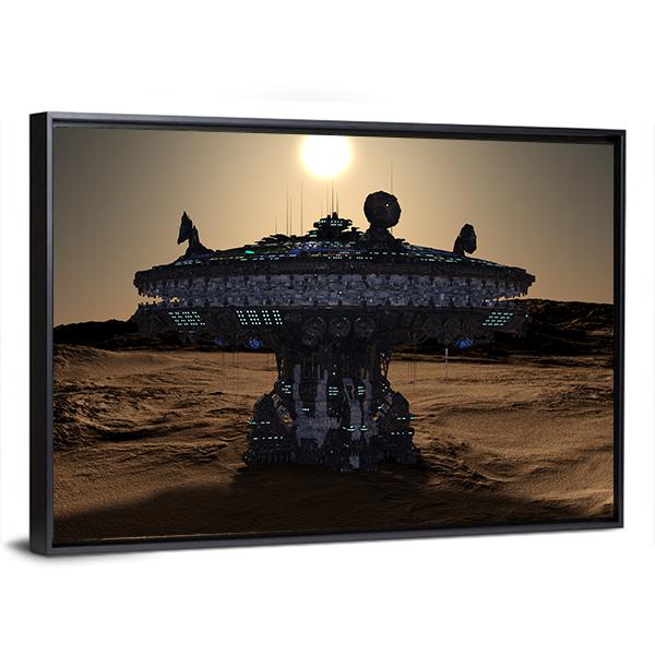 Space Station Canvas Wall Art-3 Horizontal-Gallery Wrap-25" x 16"-Tiaracle