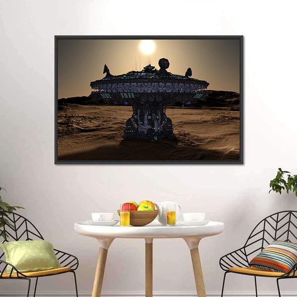 Space Station Canvas Wall Art-3 Horizontal-Gallery Wrap-25" x 16"-Tiaracle