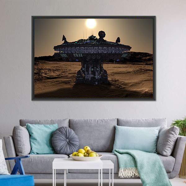 Space Station Canvas Wall Art-3 Horizontal-Gallery Wrap-25" x 16"-Tiaracle