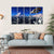 Spacecraft And City On The Planet Canvas Wall Art-5 Horizontal-Gallery Wrap-22" x 12"-Tiaracle