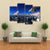 Spacecraft And City On The Planet Canvas Wall Art-3 Horizontal-Gallery Wrap-37" x 24"-Tiaracle