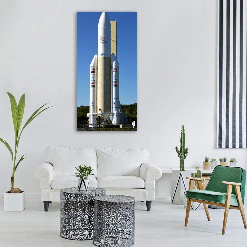 Spacecraft Rocket Vertical Canvas Wall Art-1 Vertical-Gallery Wrap-12" x 24"-Tiaracle