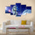 Spaceman Running Canvas Wall Art-1 Piece-Gallery Wrap-48" x 32"-Tiaracle
