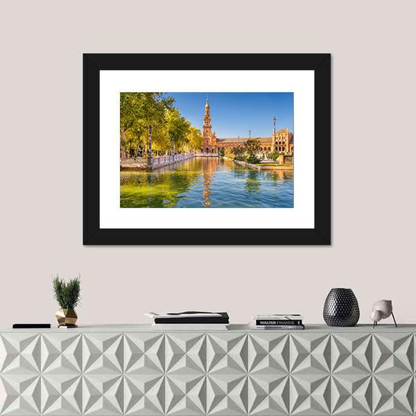 Spain At Spanish Square Canvas Wall Art-1 Piece-Framed Print-20" x 16"-Tiaracle