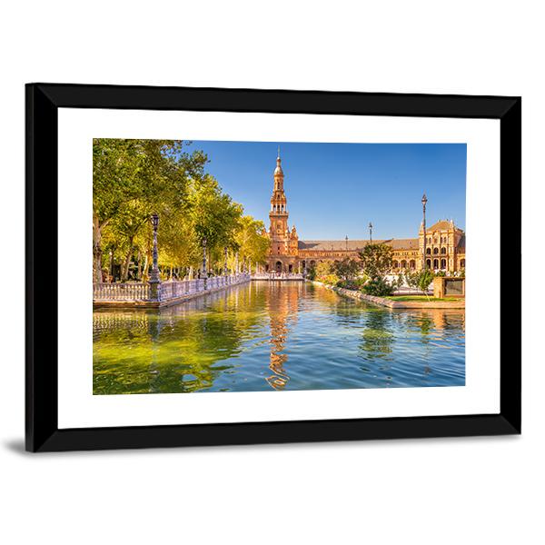 Spain At Spanish Square Canvas Wall Art-3 Horizontal-Gallery Wrap-25" x 16"-Tiaracle