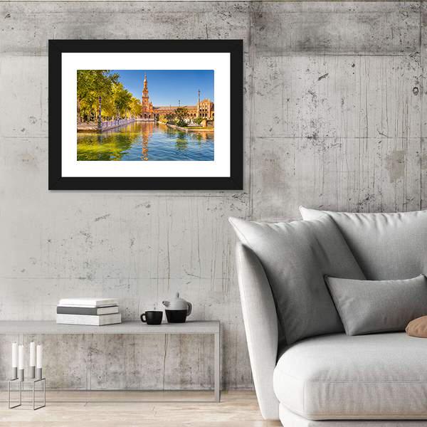 Spain At Spanish Square Canvas Wall Art-3 Horizontal-Gallery Wrap-25" x 16"-Tiaracle