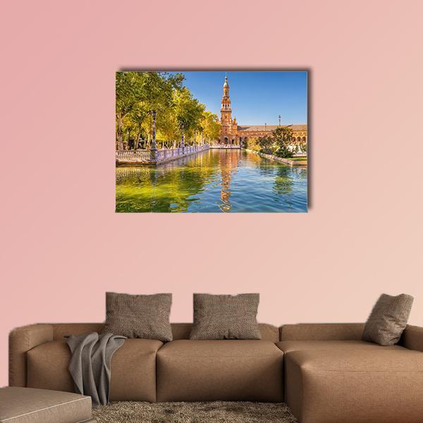 Spain At Spanish Square Canvas Wall Art-1 Piece-Gallery Wrap-48" x 32"-Tiaracle