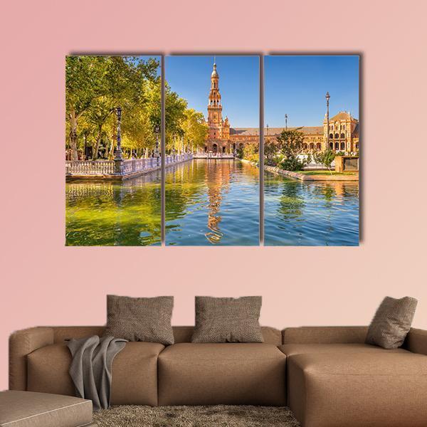 Spain At Spanish Square Canvas Wall Art-3 Horizontal-Gallery Wrap-25" x 16"-Tiaracle