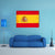 Spain Flag Canvas Wall Art-4 Pop-Gallery Wrap-50" x 32"-Tiaracle