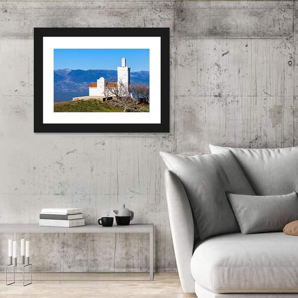 Spanish Mosque In Chefchaouen Morocco Canvas Wall Art-3 Horizontal-Gallery Wrap-25" x 16"-Tiaracle