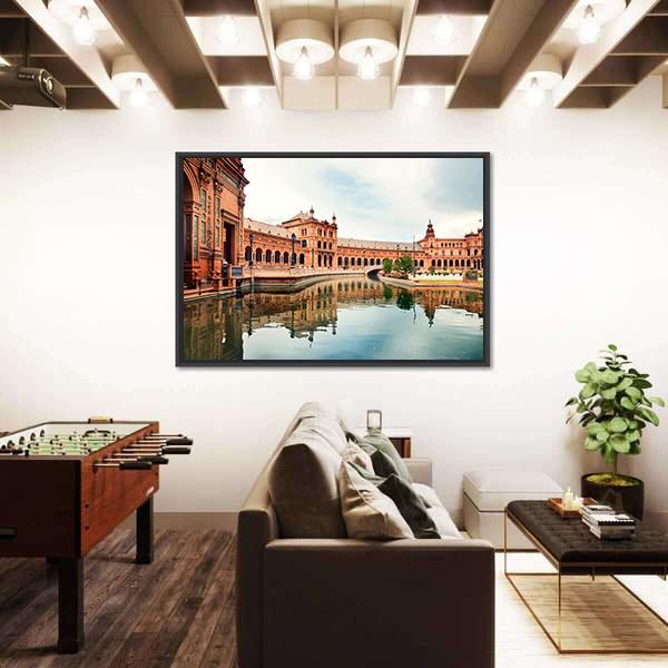 Seville In Spain At Spanish Square Canvas Wall Art - Tiaracle