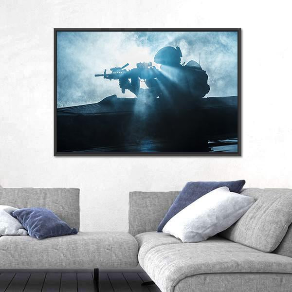 Special Forces Marine Operators Canvas Wall Art-3 Horizontal-Gallery Wrap-25" x 16"-Tiaracle