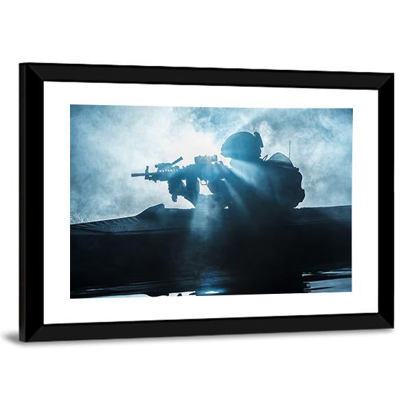Special Forces Marine Operators Canvas Wall Art-3 Horizontal-Gallery Wrap-25" x 16"-Tiaracle