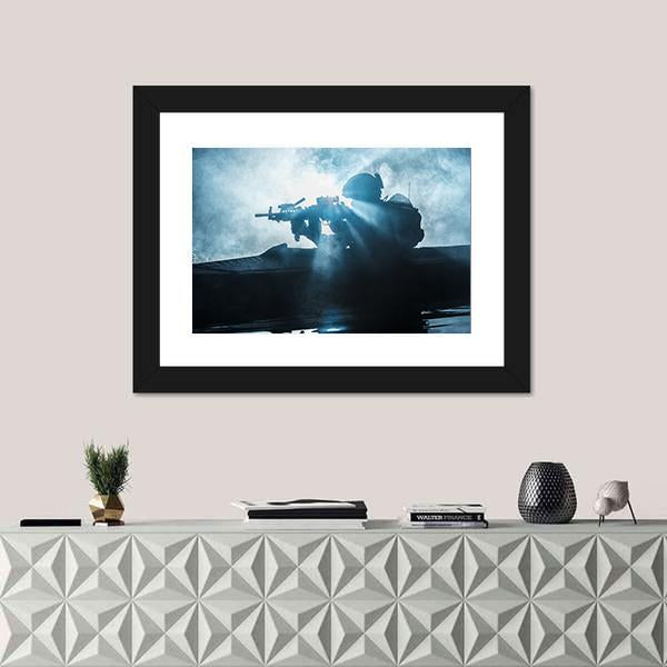 Special Forces Marine Operators Canvas Wall Art-1 Piece-Framed Print-20" x 16"-Tiaracle