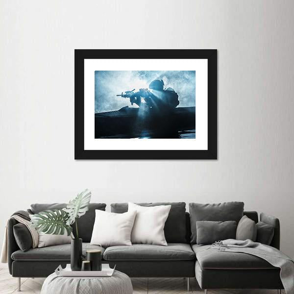 Special Forces Marine Operators Canvas Wall Art-3 Horizontal-Gallery Wrap-25" x 16"-Tiaracle