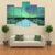 Spectacular Northern Lights Over Bridge And River Canvas Wall Art-3 Horizontal-Gallery Wrap-25" x 16"-Tiaracle