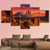 Spectacular Sunrise In Monument Valley Canvas Wall Art-5 Star-Gallery Wrap-62" x 32"-Tiaracle