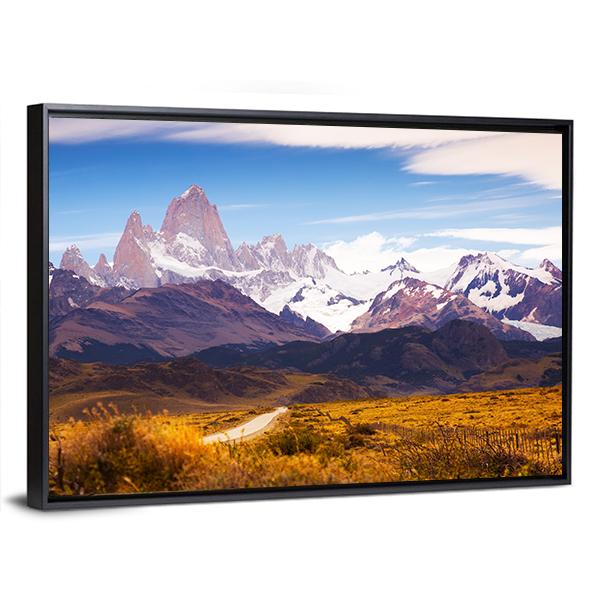 Spectacular View On Fitz Roy Mount Canvas Wall Art-3 Horizontal-Gallery Wrap-25" x 16"-Tiaracle