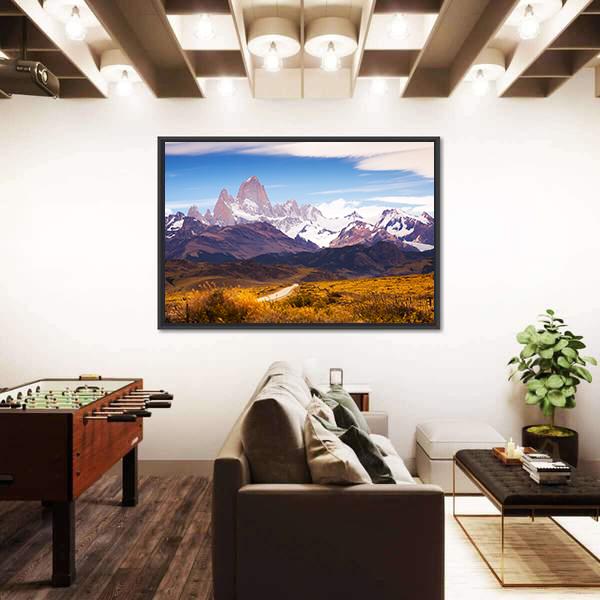 Spectacular View On Fitz Roy Mount Canvas Wall Art-3 Horizontal-Gallery Wrap-25" x 16"-Tiaracle