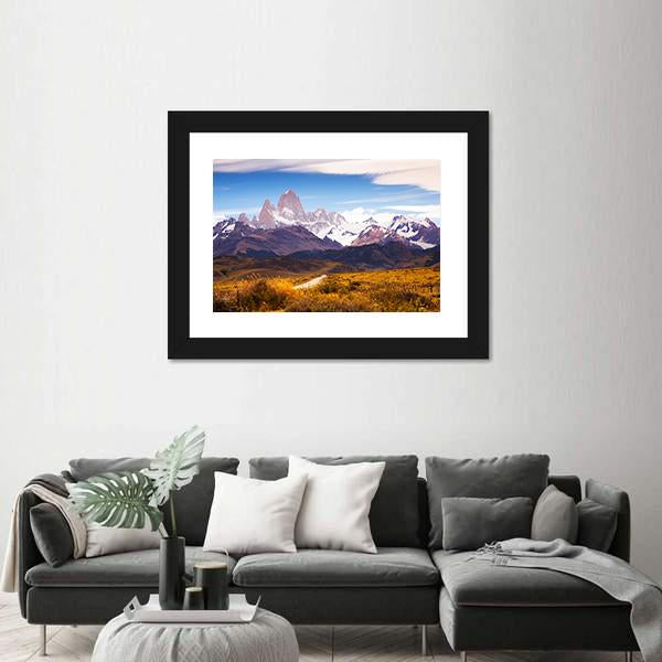 Spectacular View On Fitz Roy Mount Canvas Wall Art-3 Horizontal-Gallery Wrap-25" x 16"-Tiaracle