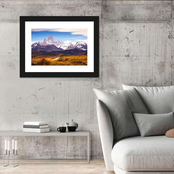 Spectacular View On Fitz Roy Mount Canvas Wall Art-3 Horizontal-Gallery Wrap-25" x 16"-Tiaracle