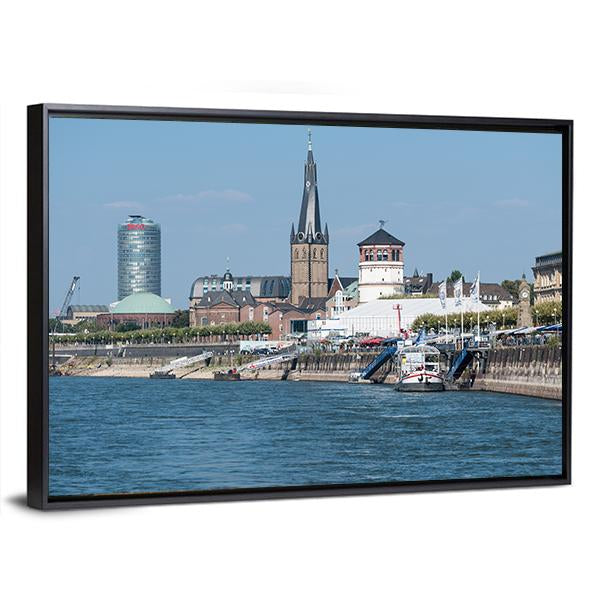 Spectecular View On The Rhine Promenade Canvas Wall Art-3 Horizontal-Gallery Wrap-25" x 16"-Tiaracle