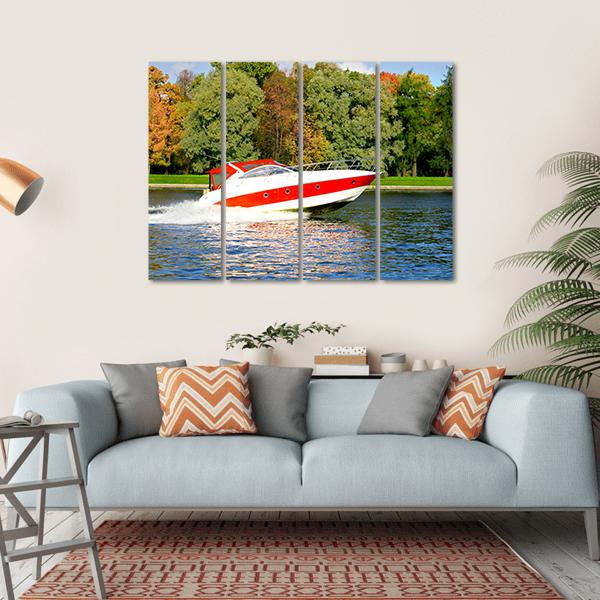 Speed Boat Fast And Furious Canvas Wall Art-5 Horizontal-Gallery Wrap-22" x 12"-Tiaracle