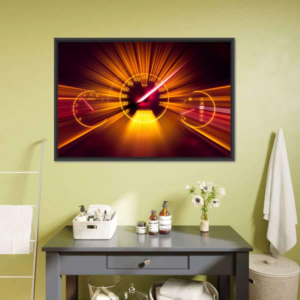 Speedometer Concept Canvas Wall Art-5 Horizontal-Gallery Wrap-22" x 12"-Tiaracle