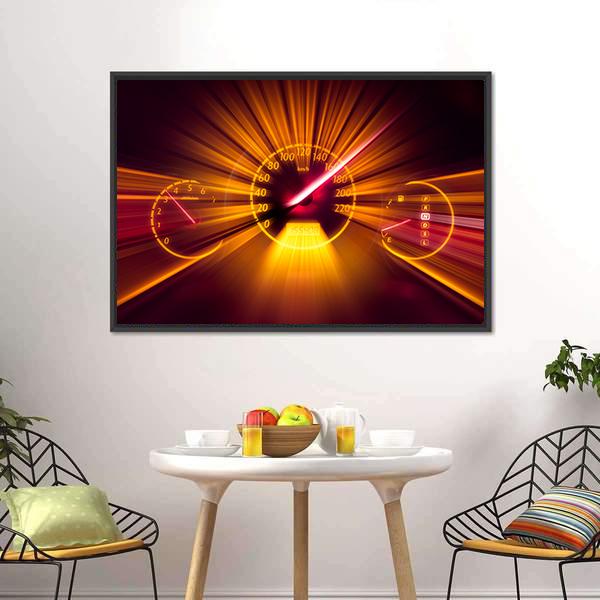 Speedometer Concept Canvas Wall Art-5 Horizontal-Gallery Wrap-22" x 12"-Tiaracle