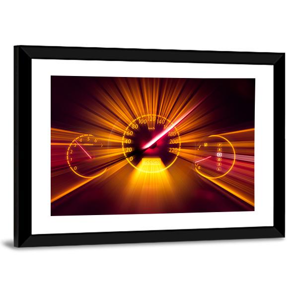 Speedometer Concept Canvas Wall Art-5 Horizontal-Gallery Wrap-22" x 12"-Tiaracle