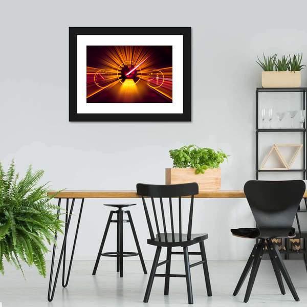 Speedometer Concept Canvas Wall Art-5 Horizontal-Gallery Wrap-22" x 12"-Tiaracle