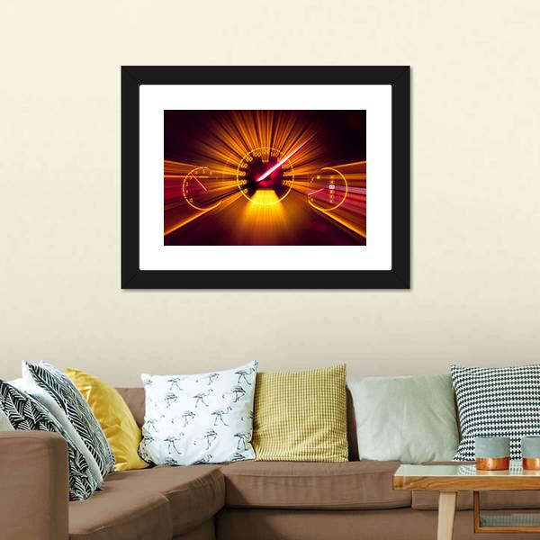 Speedometer Concept Canvas Wall Art-5 Horizontal-Gallery Wrap-22" x 12"-Tiaracle