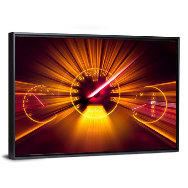 Speedometer Concept Canvas Wall Art-5 Horizontal-Gallery Wrap-22" x 12"-Tiaracle