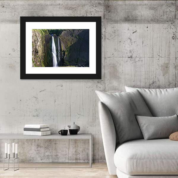 Spekes Mill Mouth Waterfall Canvas Wall Art-3 Horizontal-Gallery Wrap-25" x 16"-Tiaracle