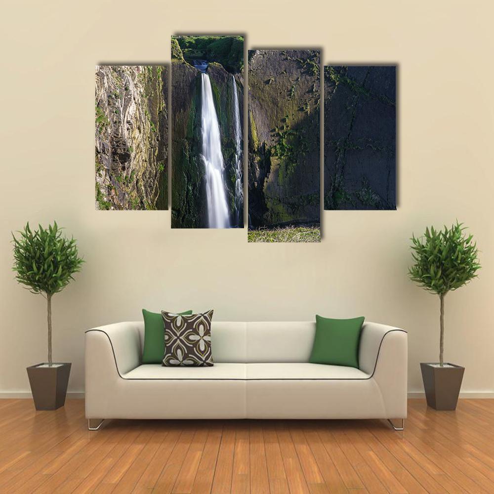 Spekes Mill Mouth Waterfall Canvas Wall Art-4 Pop-Gallery Wrap-50" x 32"-Tiaracle