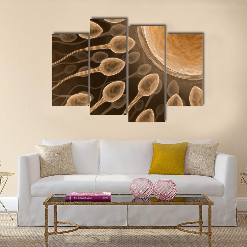 Sperm Close Up Canvas Wall Art-4 Pop-Gallery Wrap-50" x 32"-Tiaracle