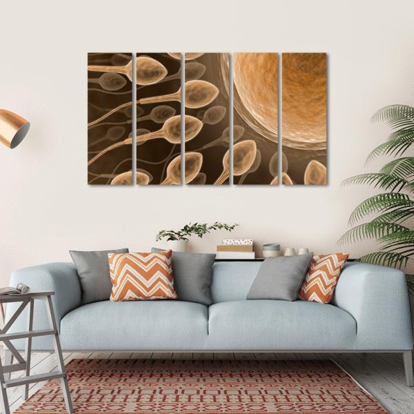 Sperm Close Up Canvas Wall Art-5 Horizontal-Gallery Wrap-22" x 12"-Tiaracle
