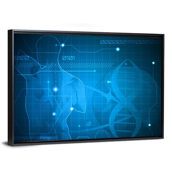 Spine &amp; Gene Chain Canvas Wall Art-3 Horizontal-Gallery Wrap-25" x 16"-Tiaracle