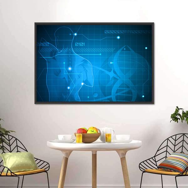 Spine & Gene Chain Canvas Wall Art-3 Horizontal-Gallery Wrap-25" x 16"-Tiaracle