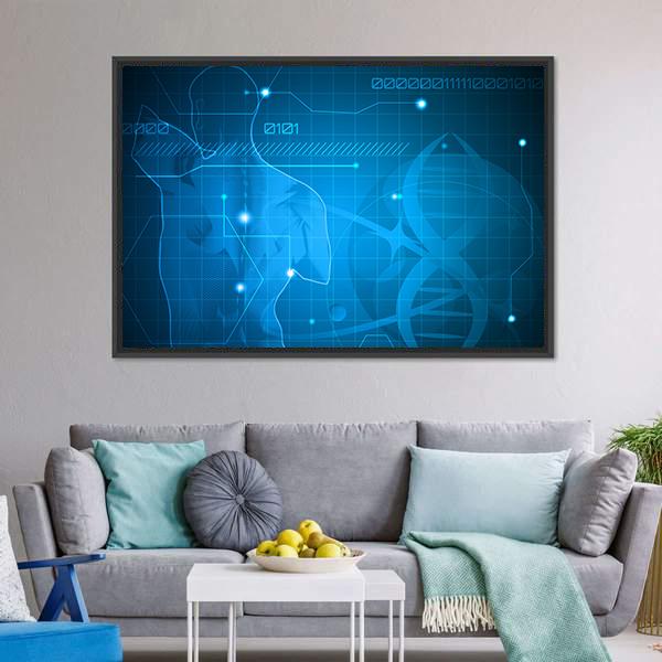 Spine & Gene Chain Canvas Wall Art-3 Horizontal-Gallery Wrap-25" x 16"-Tiaracle