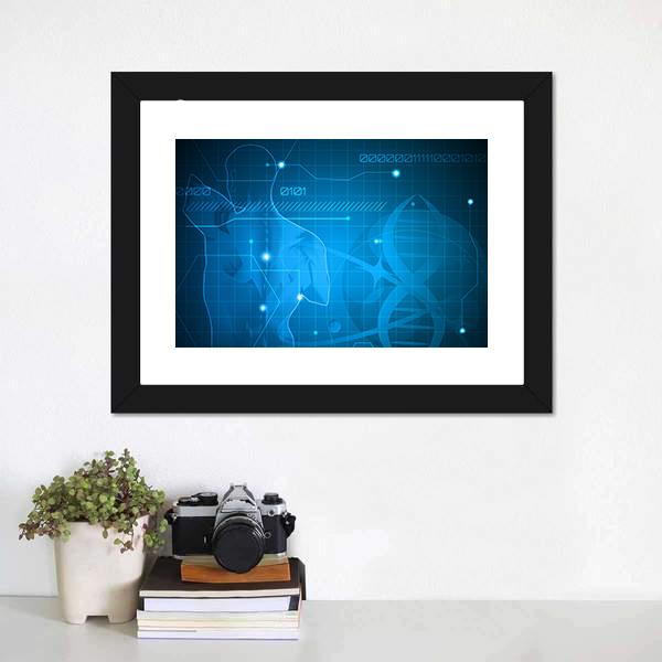 Spine & Gene Chain Canvas Wall Art-1 Piece-Framed Print-20" x 16"-Tiaracle