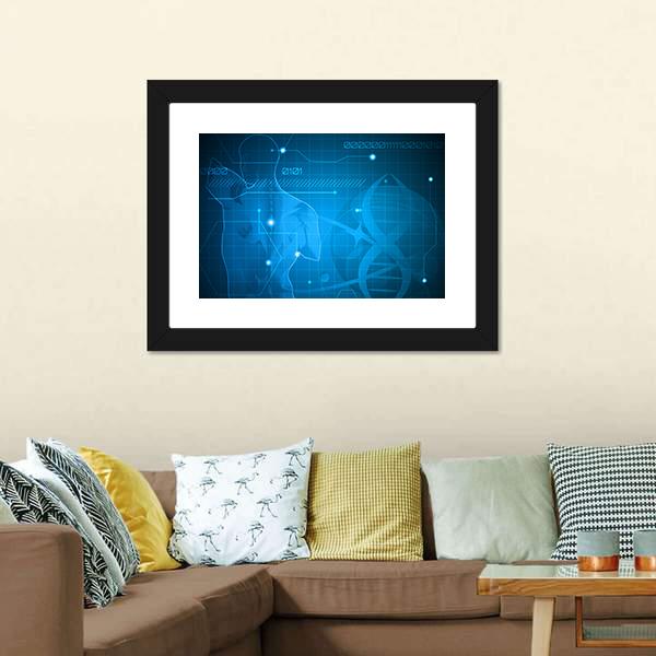 Spine & Gene Chain Canvas Wall Art-3 Horizontal-Gallery Wrap-25" x 16"-Tiaracle