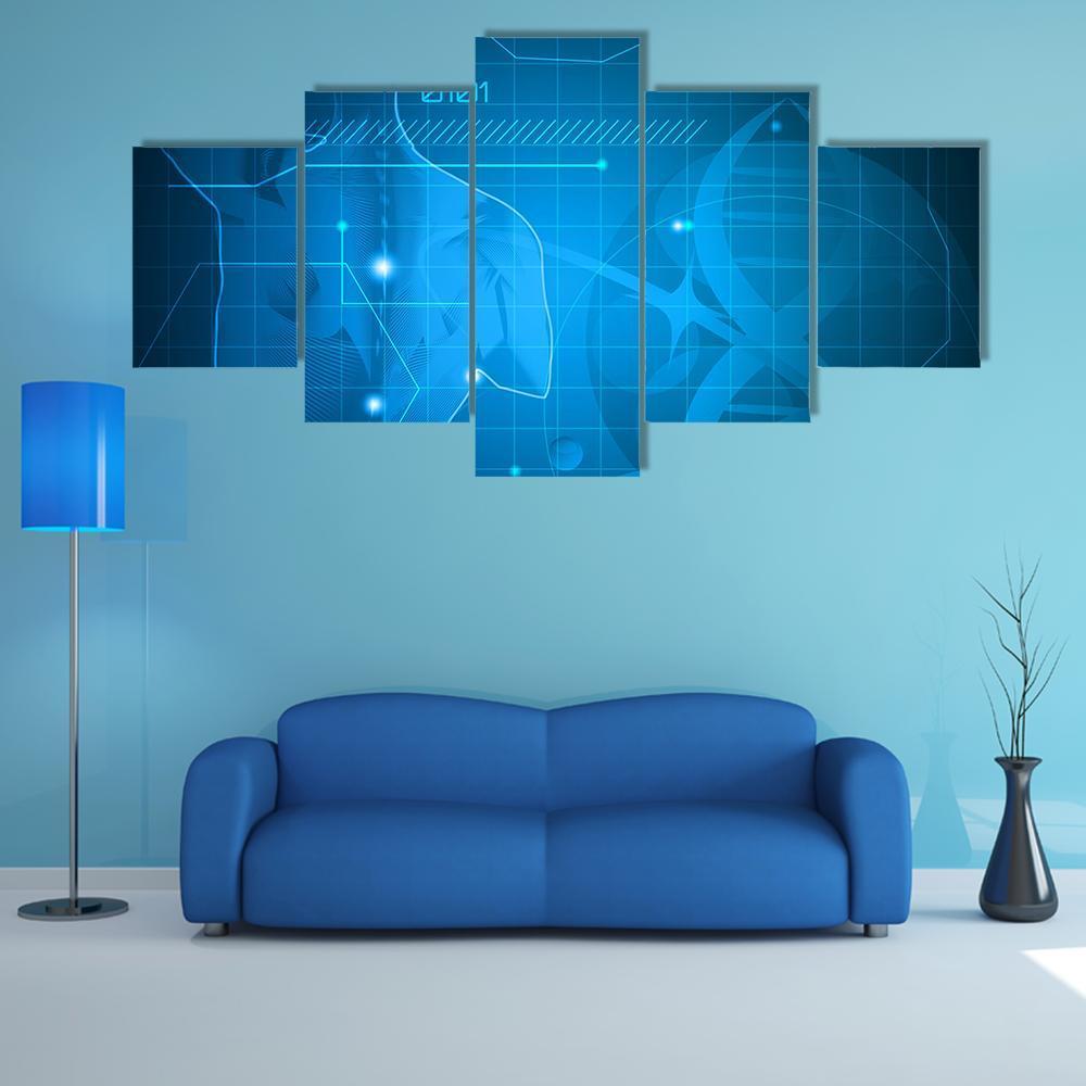 Spine &amp; Gene Chain Canvas Wall Art-5 Star-Gallery Wrap-62" x 32"-Tiaracle